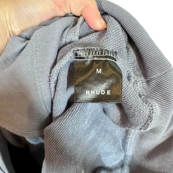 RHUDE Logo Embroidered Quarter-Zip Sweater Sweatshirt - Picture 11 of 13